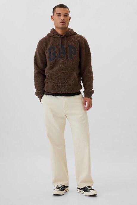 Canguro Logo Gap Sherpa Hombre Woodsy Brown