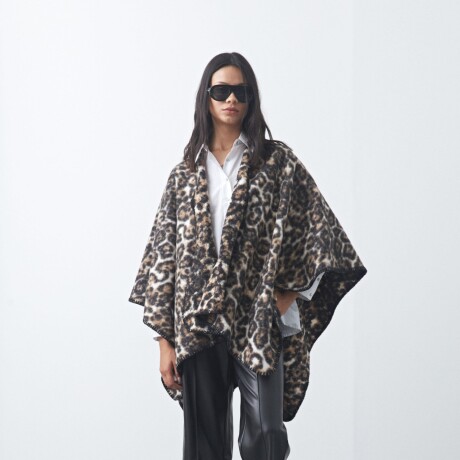 PONCHO DOLMADES Animal Print