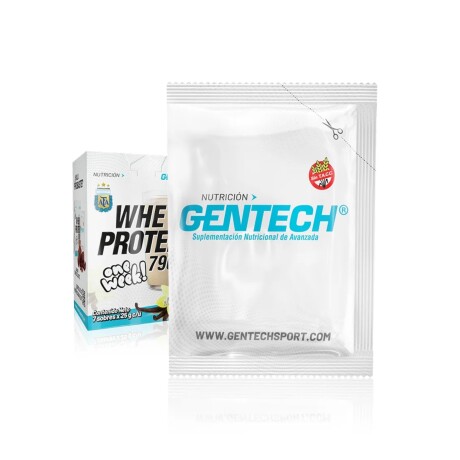 Gentech Suplemento En Polvo Whey Protein 7 sobres Vainilla