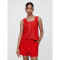 V-SCOOP NECK VEST - BEACHY LINEN TOMATO RED 18-1660TCX
