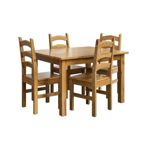 Juego de comedor 4 sillas 120 cm Italia