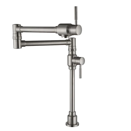 Lavatorio Monocomando Cocina Llena Ollas Brushed Nickel Solo Agua Fria 000