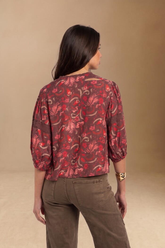 Blusa Estampada Manga Larga Print