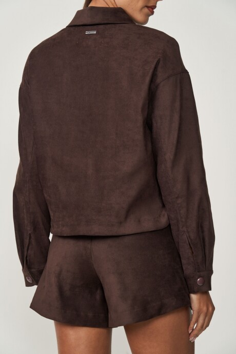 Camisa de gamuza Suede Marrón
