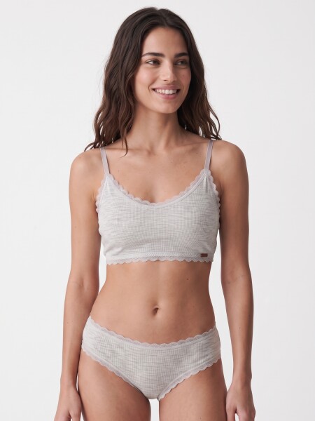 CULOTTE LARA GRIS MELANGE M