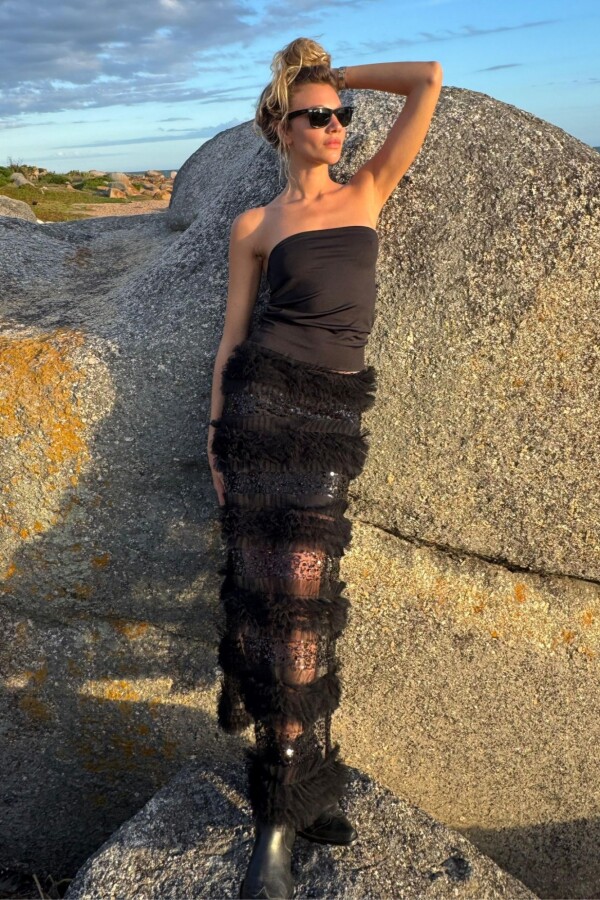 Falda Luna Tul Bordado Falda Luna Tul Bordado