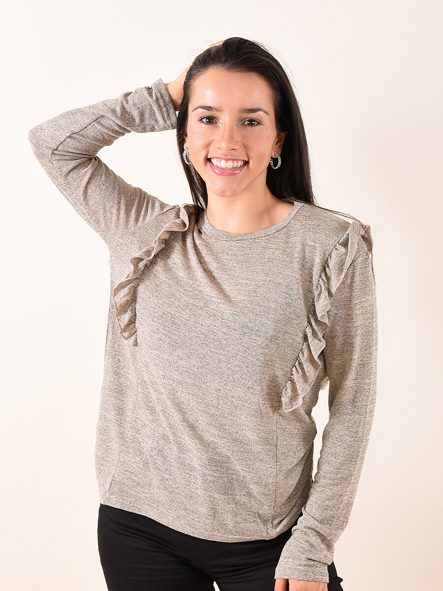BLUSA ISA - BEIGE MELANGE 
