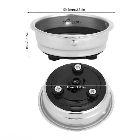 filtro presurizado c/ base desmontable de plástico negro 1 TAZA filtro presurizado c/ base desmontable de plástico negro 1 TAZA