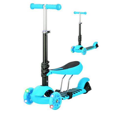 Monopatin Tripatín Buggy Infantil C/ Asiento Y Guía Azul