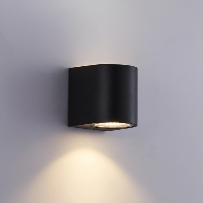 ARTEFACTO EXTERIOR ASTI PARA ADORSAR EN PARED UNIDIRECCIONAL 5W Artefacto De Exterior Asti Para Pared Unidireccional LED 5W Negro