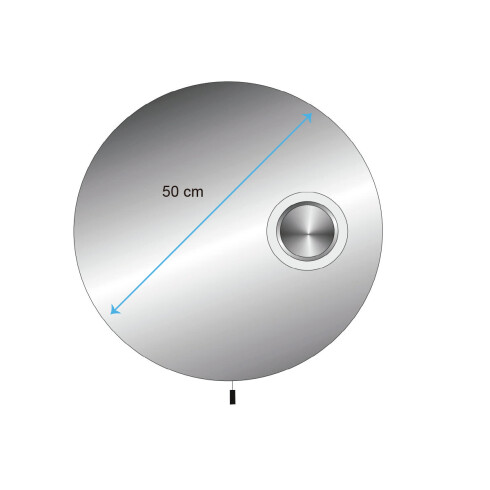 Espejo Redondo 50Cm Con Espejo De Aumento (X3), Luz Led Y Sistema Touch 000