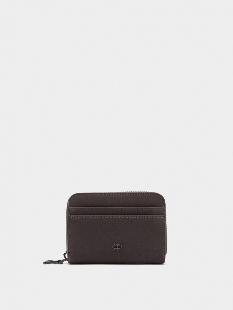 Cartera Lisa Con Textura Suave Xs marron