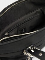 Bolso Tote De Nylon Con Colgante negro