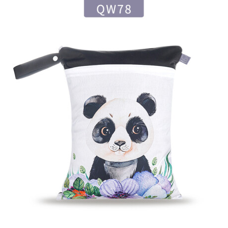 Bolsa Impermeable/ Transpirable Para Pañales Tela Ecológicos Oso panda