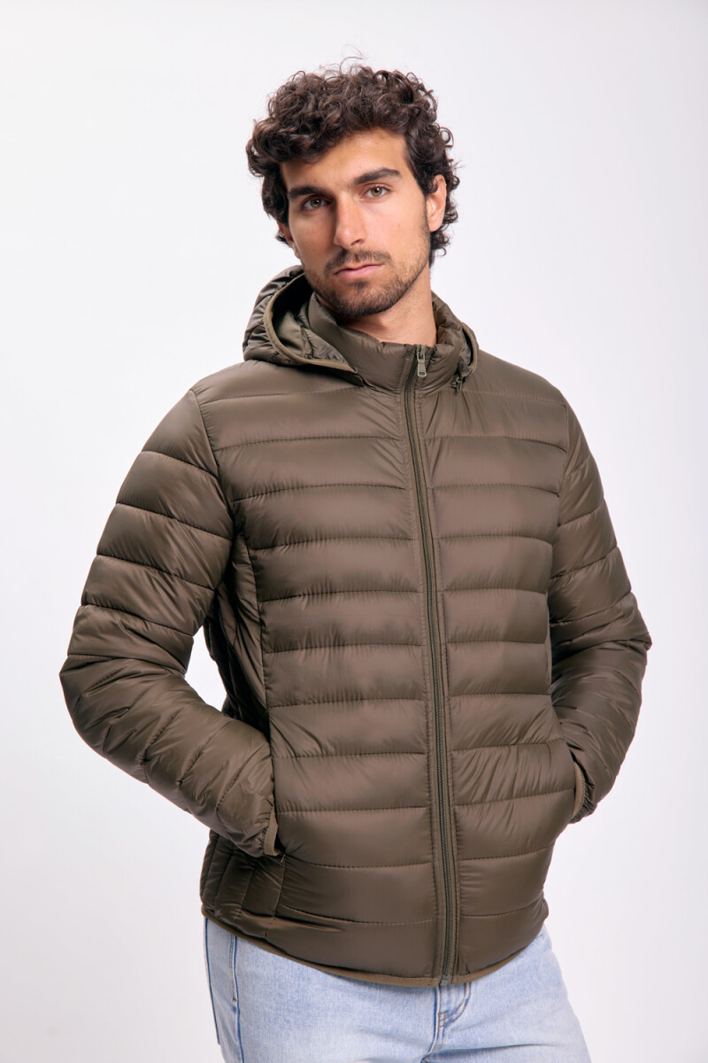 Campera capitoneada básica Verde