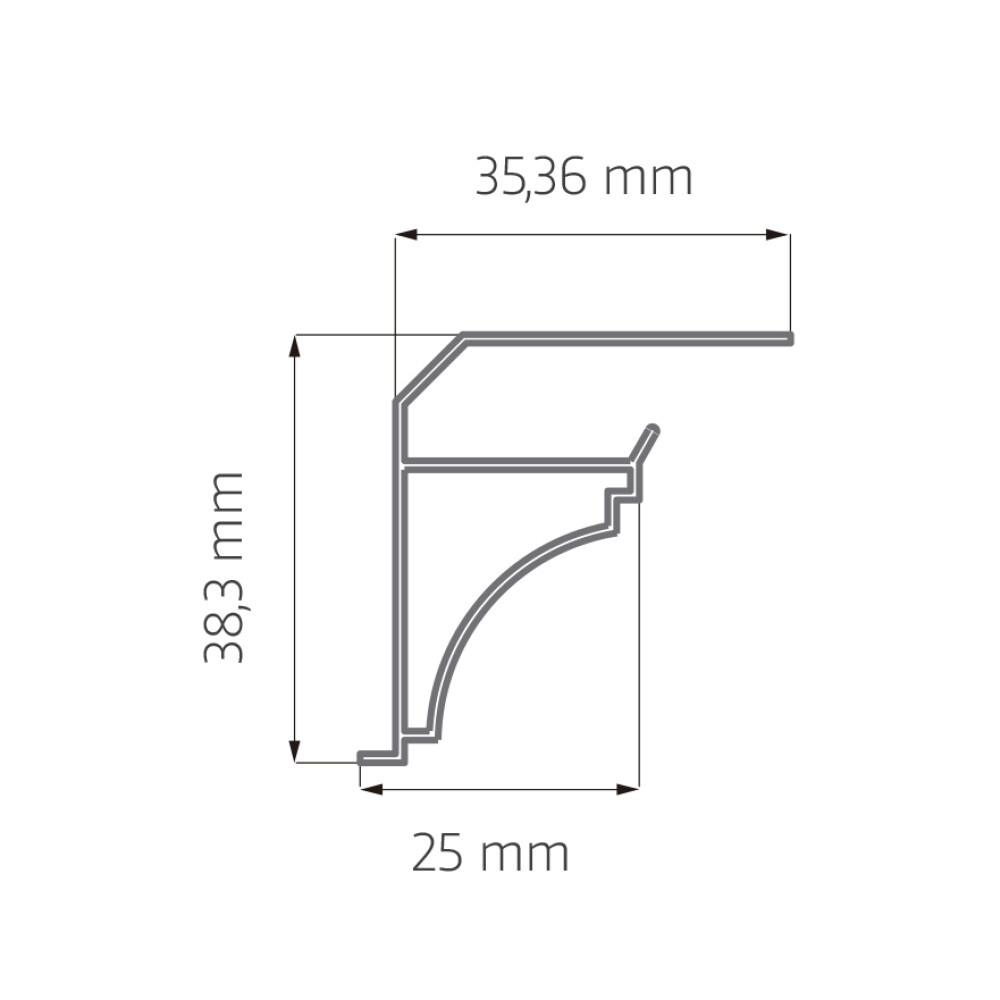 ÁNGULO PERIMETRAL PVC BLANCO 6 METROS LINEALES ángulo Perimetral Pvc Blanco 6 Metros Lineales
