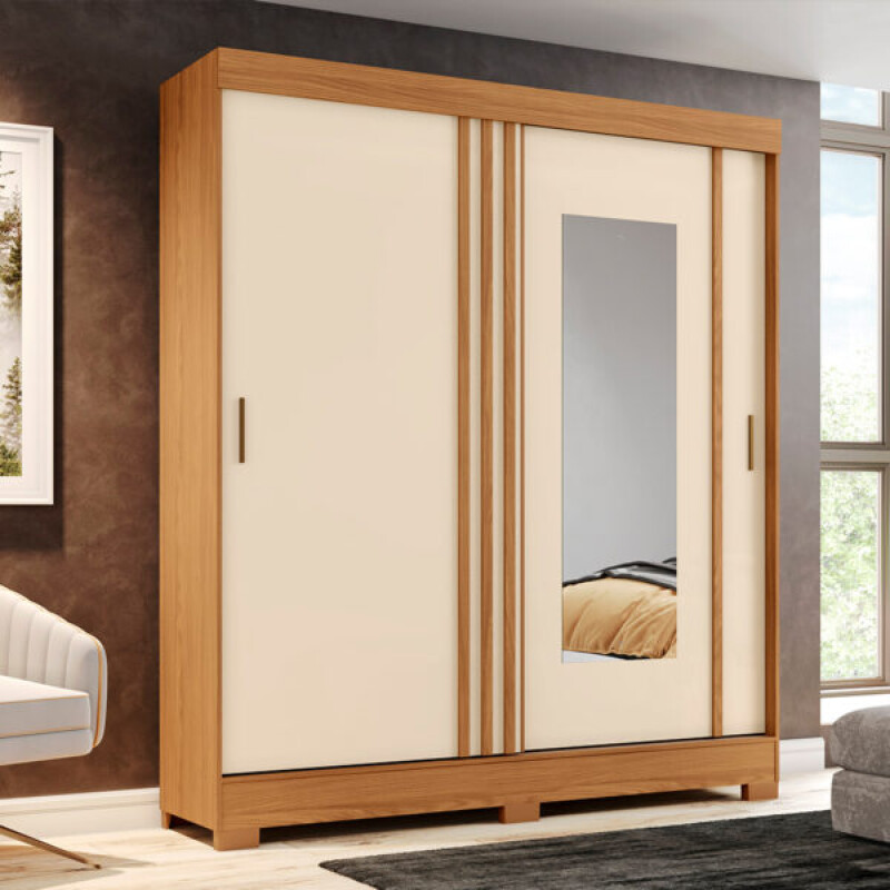 Ropero Abba 2 puertas Corredizas con Espejo BE309 Henn Ropero Abba 2 puertas Corredizas con Espejo BE309 Henn