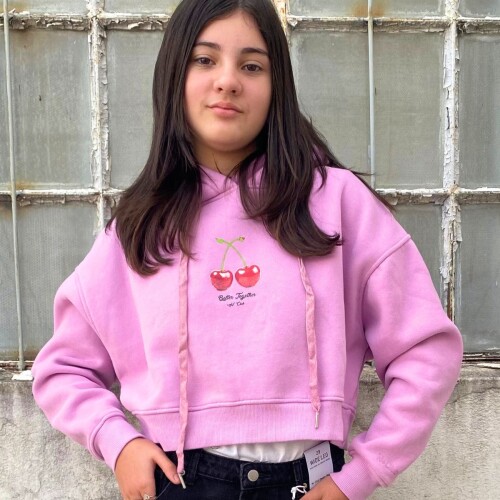 Buzo crop Cherrys N+ Rosado