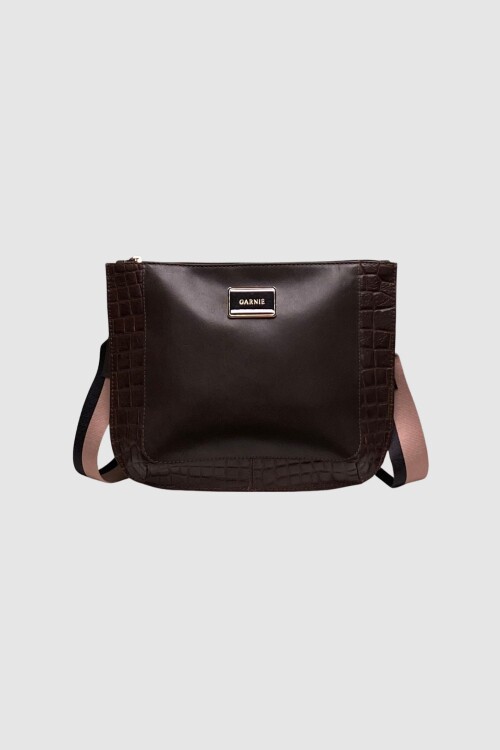 Bandolera Laura Chocolate con Crocco Chocolate