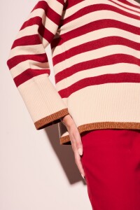 Sweater Rayado Rojo