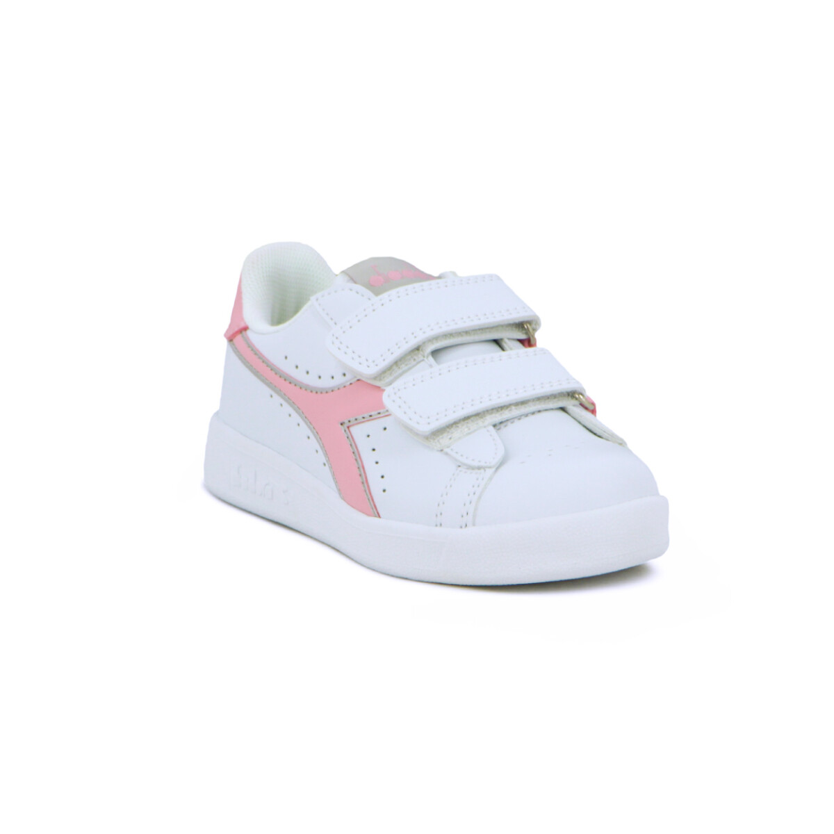 Diadora Champion Niño KNOCK ON Velcro I Blanco/Rosado - Blanco-Rosado 
