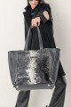 Bolso pampa Negro salpicado