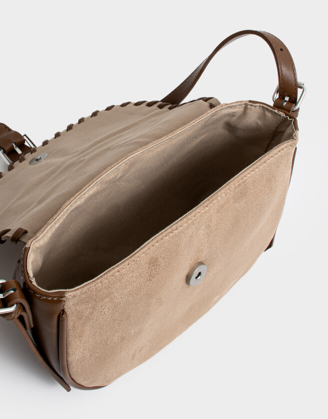 Bandoleras Bandolera Suede Gris - Gris Visón