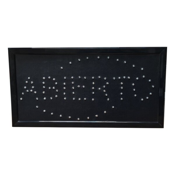 Pack X2 Cartel Led Abierto Super Comercios Kioskos Luminoso Variante DESCENTRADO