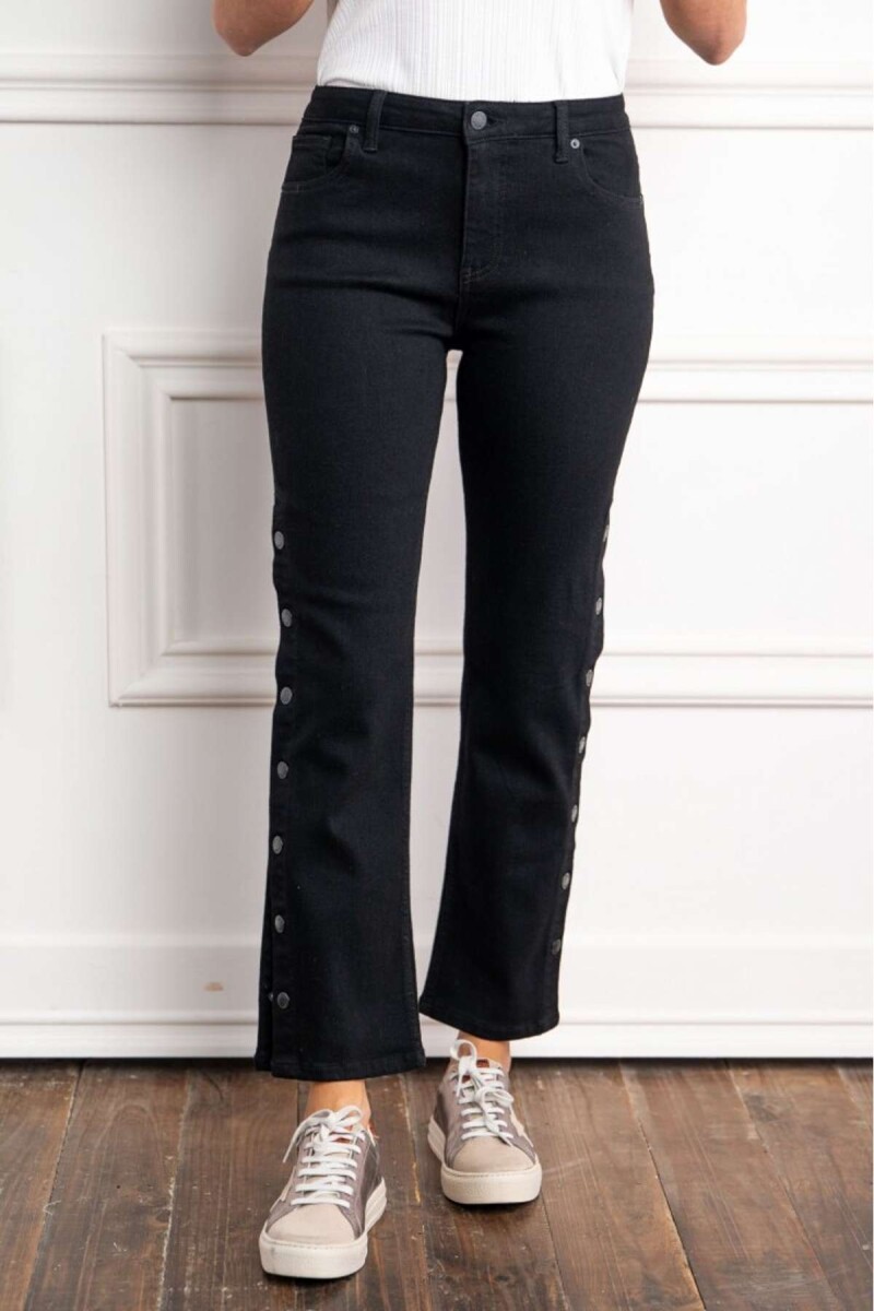 Jean Recto Botones - Negro 