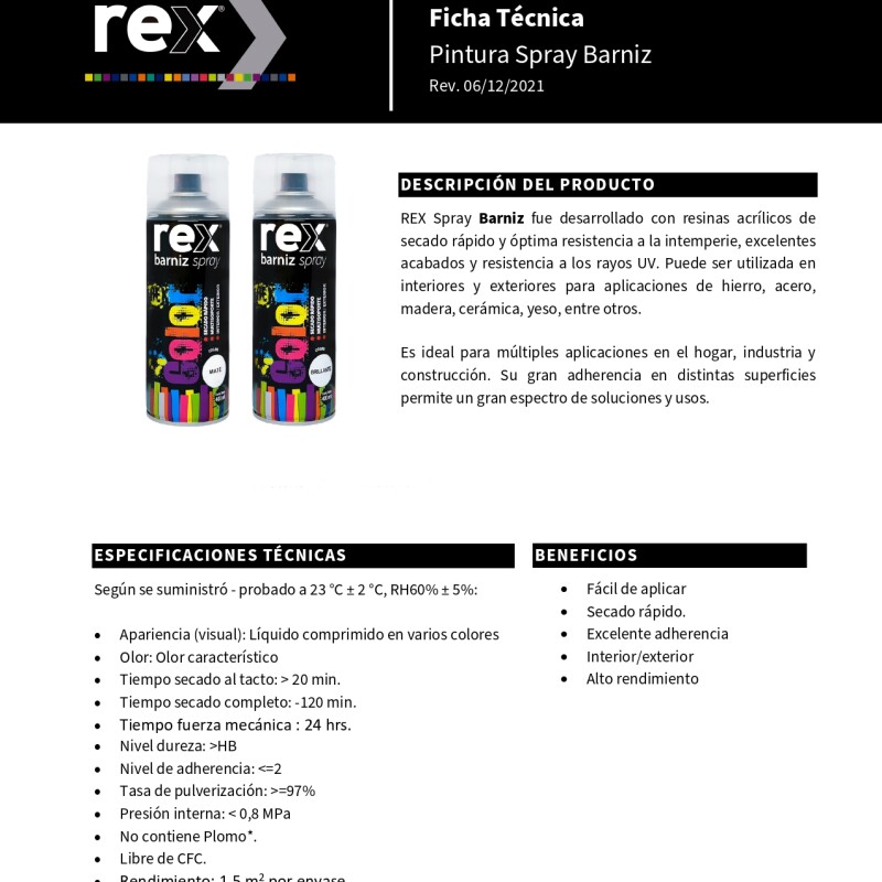 Barniz Aerosol-spray Secado Rápido interior-Exterior Alerce