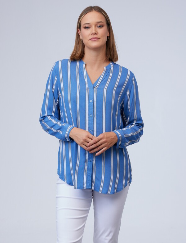 Camisa Lineas AZUL/MULTI