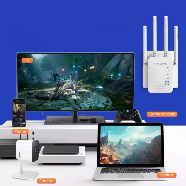Extensor Repetidor Señal Wifi Amplificador 300 Mbps Antena ® Variante Color Blanco