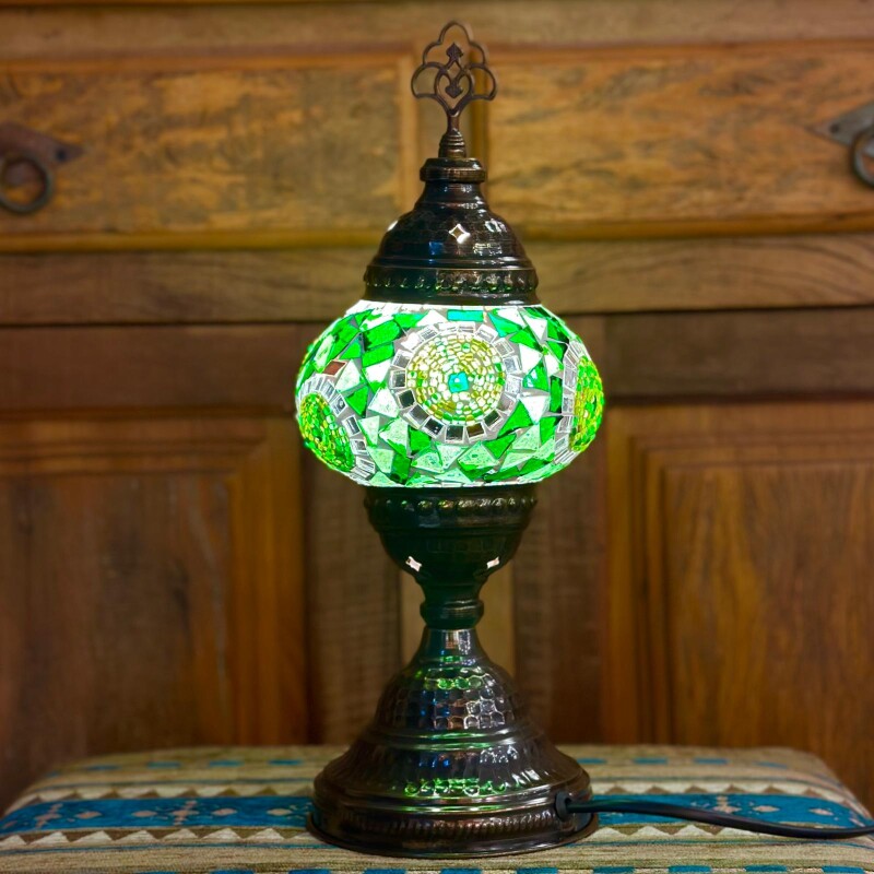 Lámpara vitraux de mesa TM12 Verde
