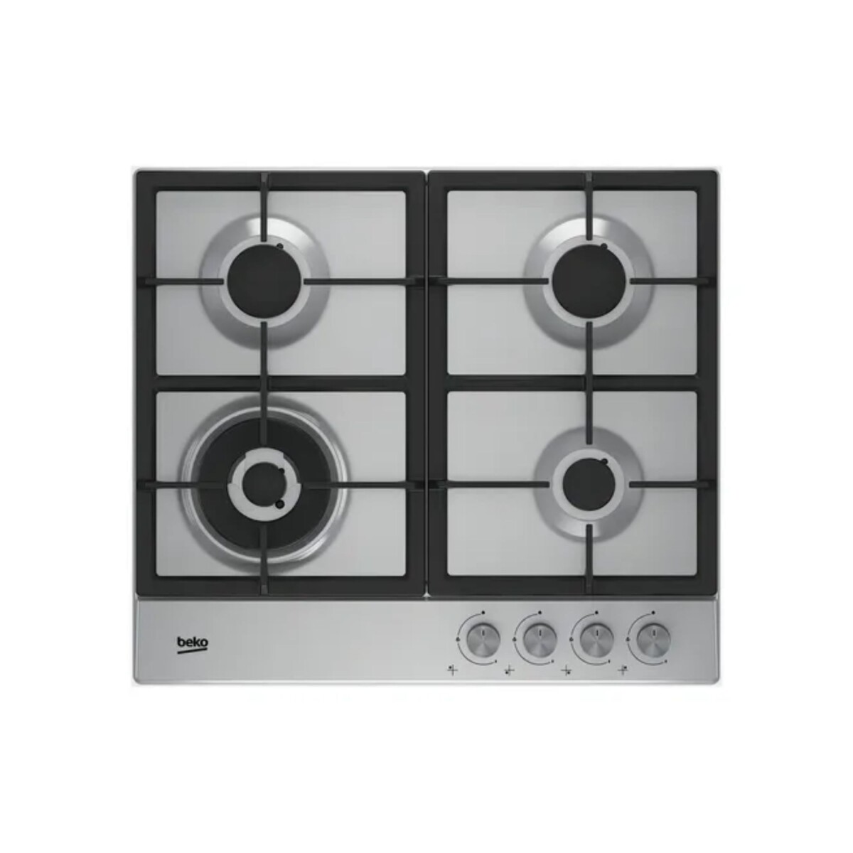 Anafe a gas 60cm 4 hornallas Beko HIAW 64225 SX - Acero inoxidable 