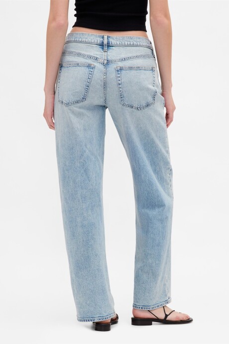 Jean 90S Loose Tiro Bajo Mujer Light Indigo 1