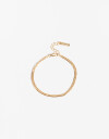 Pulseras Flexibles Metal Pulsera Flexible Cadena Chata - Dorado