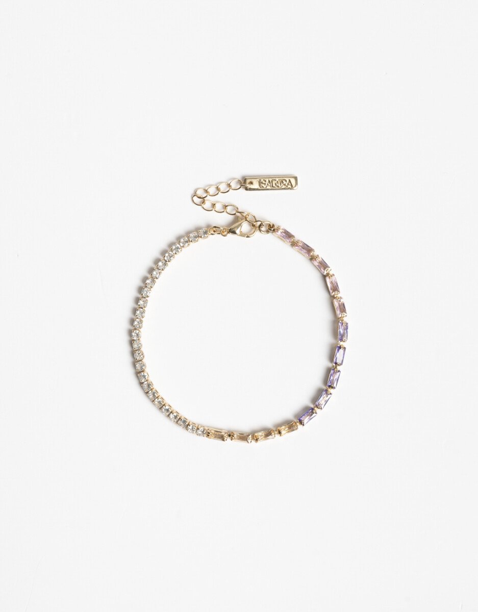 Pulsera Flexible Con Cubic En Color 