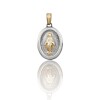 Dije Medalla Virgen Milagrosa -Plata y oro- Sin piedra- CP5039 sinpiedra