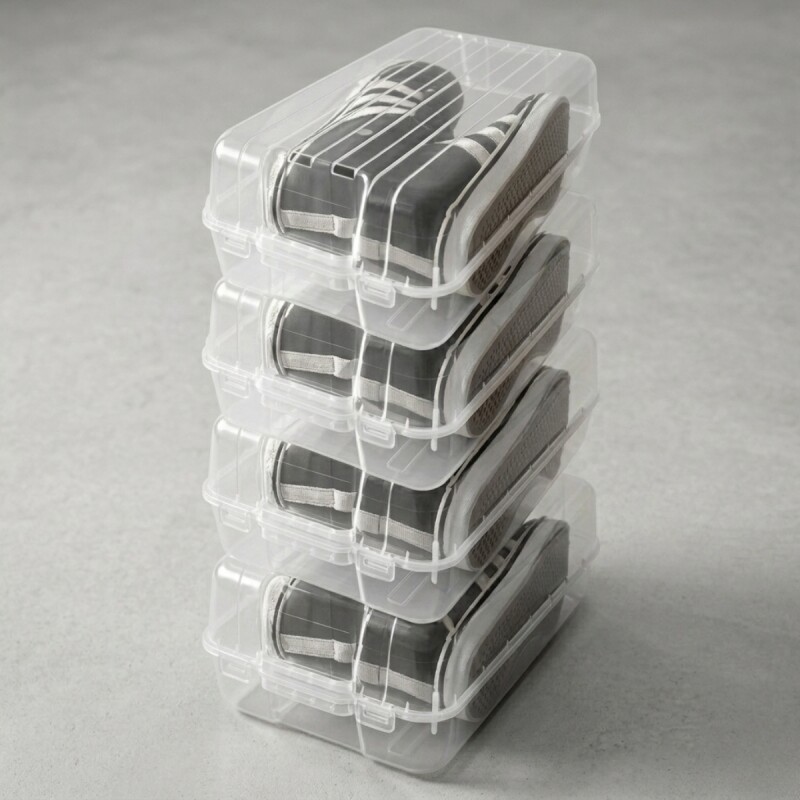 Setx 4 Caja de Zapatos TRANSPARENTE