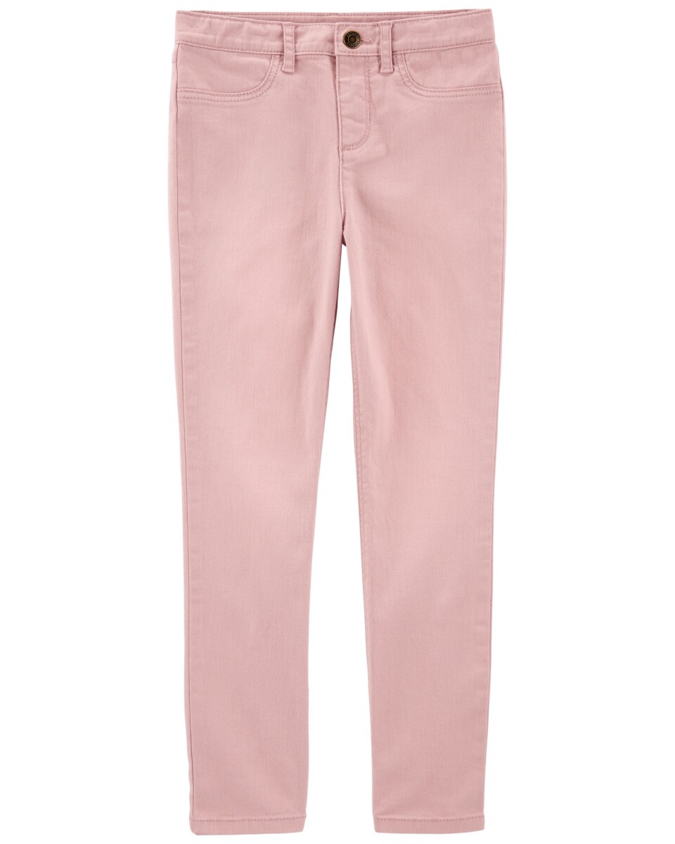 Pantalón de sarga, rosado. Talles 6-8 