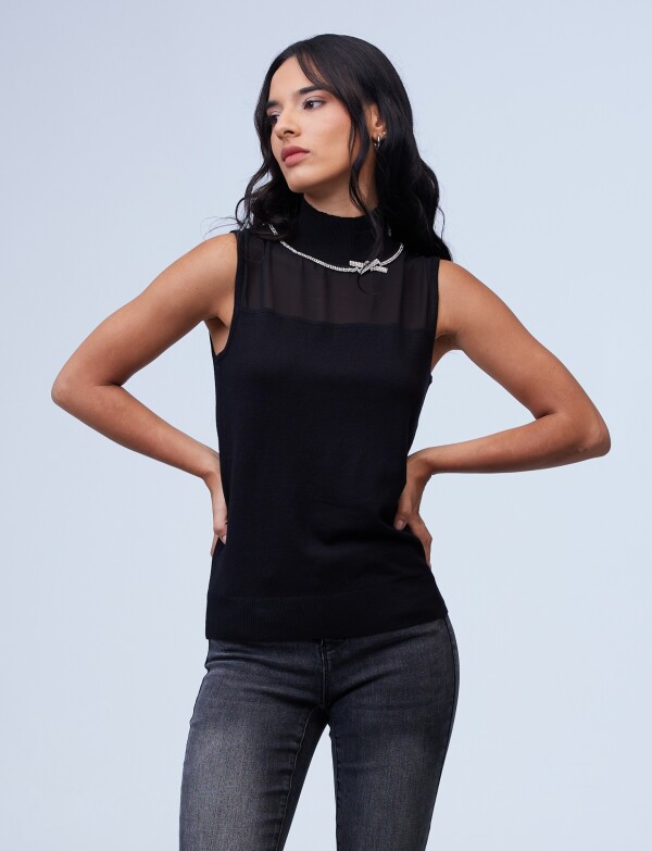 Blusa Strass NEGRO