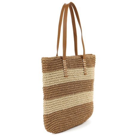 Bolso playero Canva Gold tejido Crudo