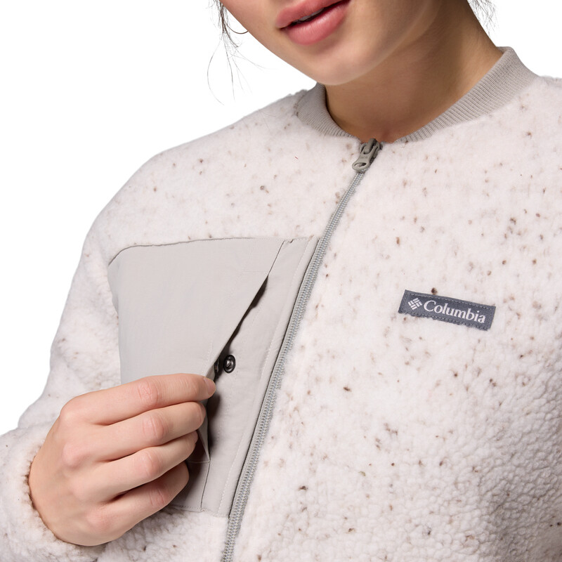 Campera Stellar Path Fleece Bomber Mujer DARK STONE