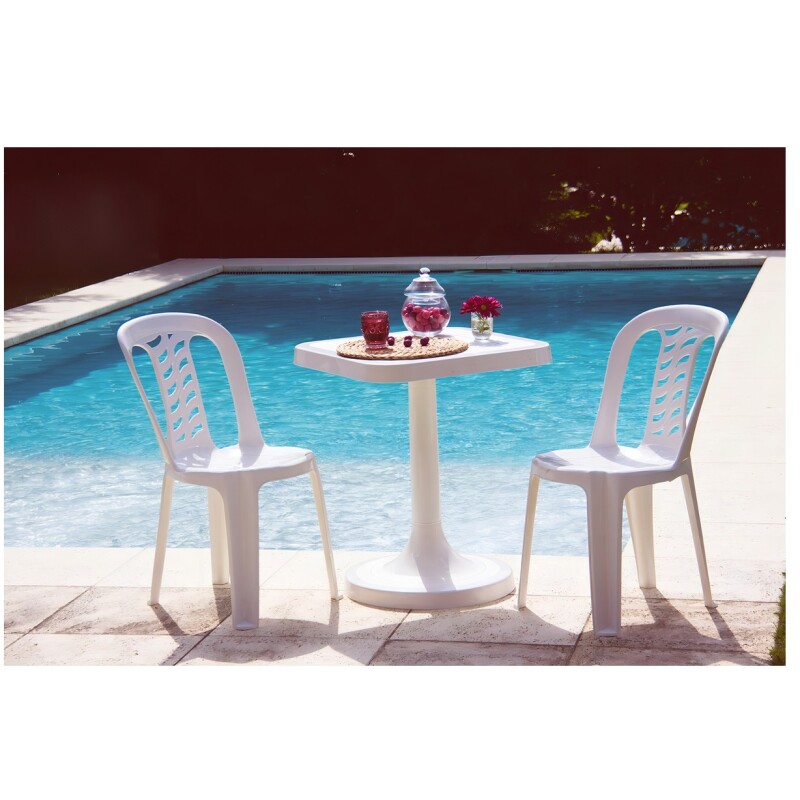 Silla De Jardin Plastico Bistro Apilable Color Blanco Garden Life Silla De Jardin Plastico Bistro Apilable Color Blanco Garden Life