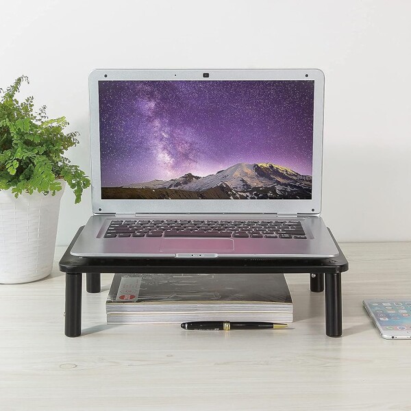 Base Soporte Elevador Para Monitor Brateck Notebooks Brateck Variante Color Negro