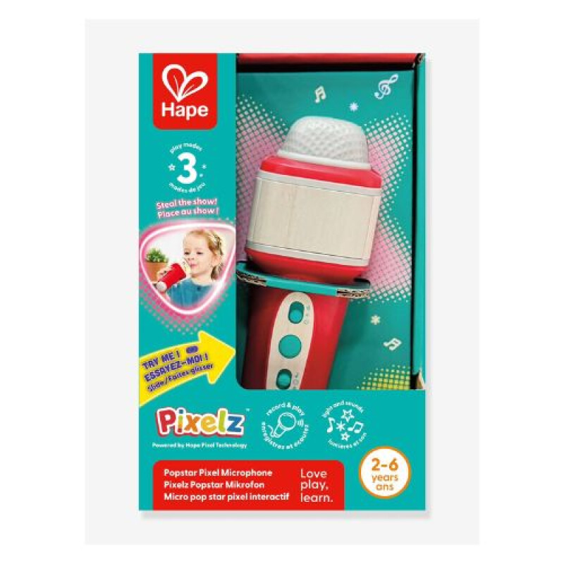 Microfono PopStar Pixelz Hape Microfono Popstar Pixelz Hape