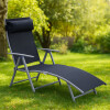 Reposera Plegable Reclinable para Exterior Negro