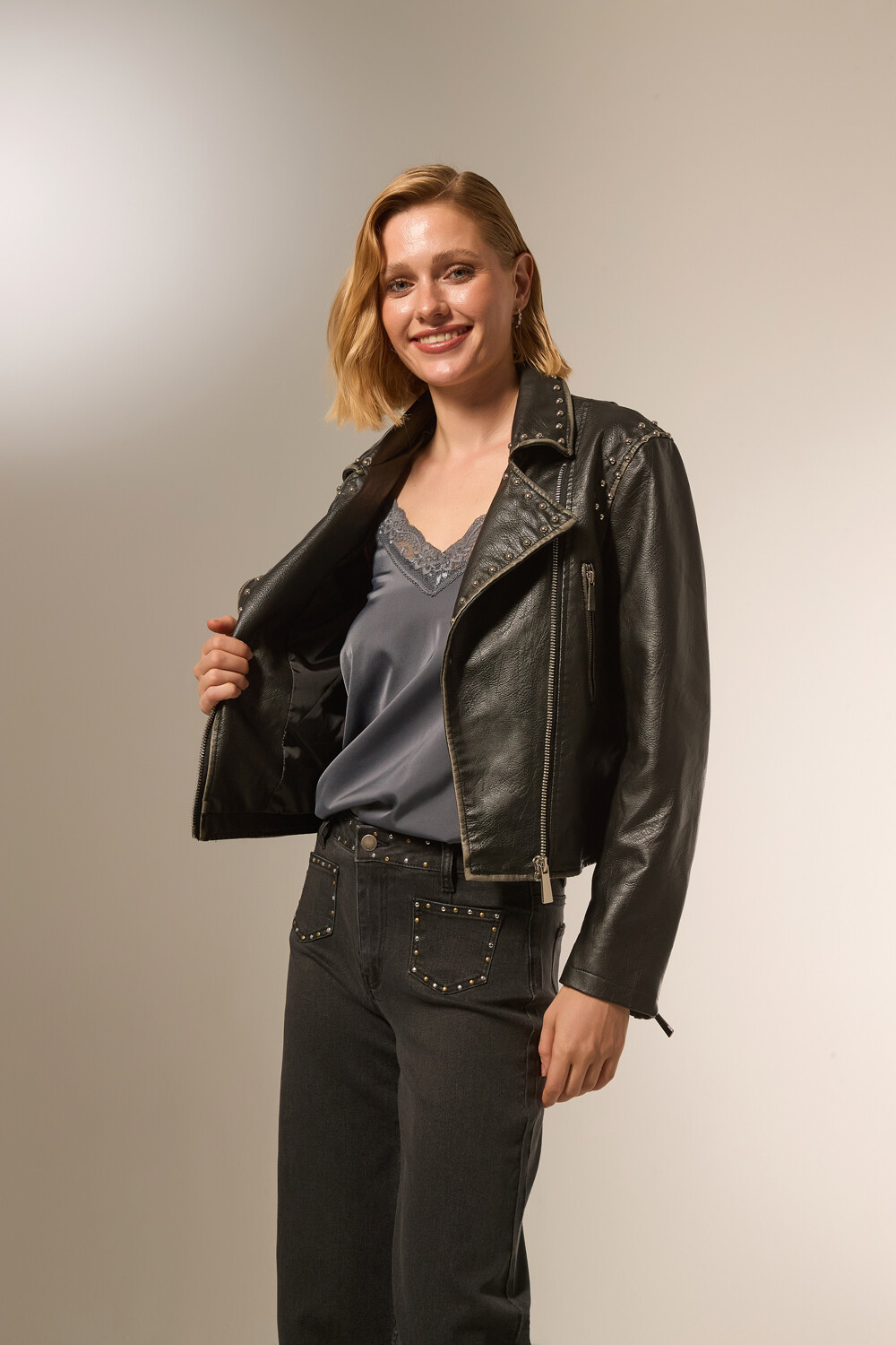 Chaqueta Rockstar Negro