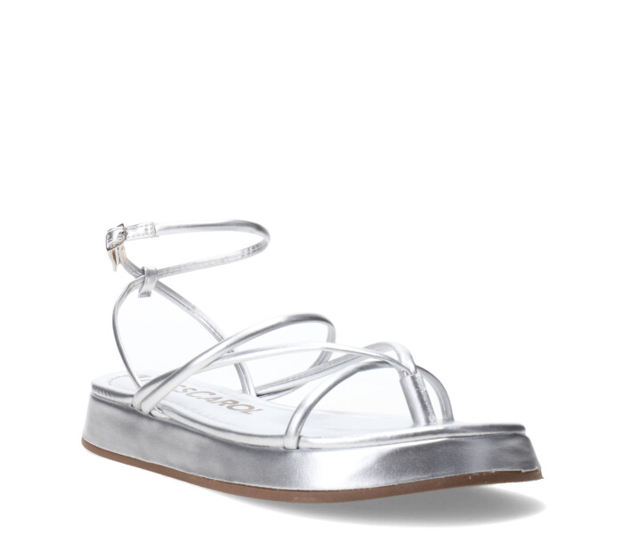 Sandalias de Mujer Miss Carol DAVV con tiras finas Plateado