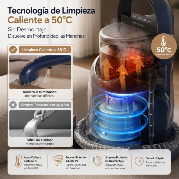 Limpiador De Tela Deerma By200s Vapor Y Succión LIMPIADOR DE TELA DEERMA BY200S